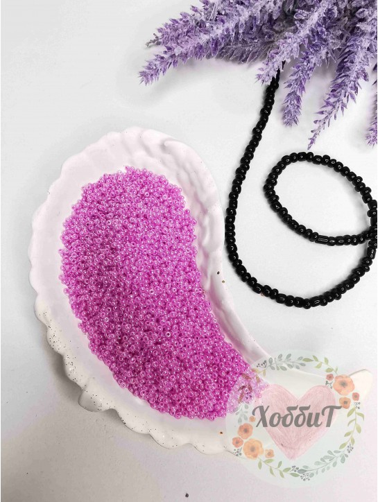 Бисер 13/0 класс А, калиброванный Чехия (сиреневый перламутровый)